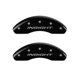 MGP Front set 2 Caliper Covers Engraved Front Insight Black finish silver ch - 20003FINSBK