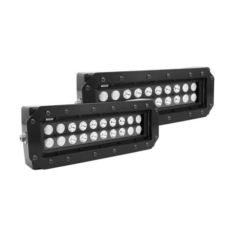 Westin HDX Flush Mount B-FORCE LED Light Kit (Set of 2) w/wiring harness - Black - 57-0035