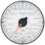 Autometer Spek-Pro 2 1/16in 300 Degree F Stepper Motor W/Peak & Warn White/Black Trans Temp Gauge - P342128