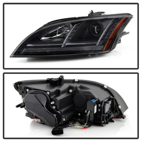 Spyder 08-15 Audi TT (HID Model Only) Projector Headlights - Sequential Signal - Black - 5086891