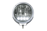 Putco HID Lamp w/4 LED DayTime Running Lights - 9in Silver Housing w/ Clear Lens HID Off Road Lamps - 231910