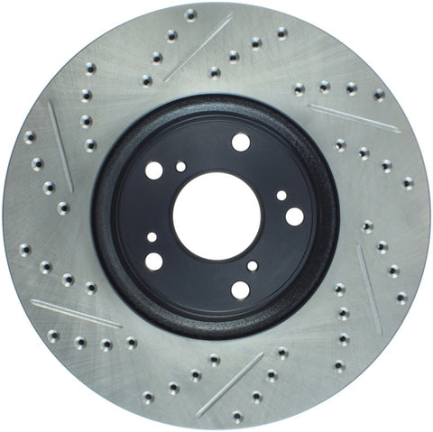 StopTech Slotted & Drilled Sport Brake Rotor Front Left 13 Honda Accord Sport - 127.40086L