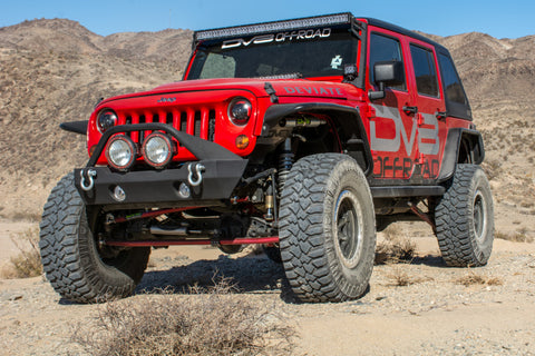 DV8 Offroad 07-18 Jeep Wrangler JK Front & Rear Flat Tube Fenders - FENDB-02