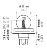 Hella Bulb 7951 12V 45/40W P45T S13 R2 - 7951