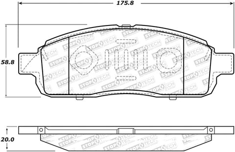 StopTech Street Select Brake Pads - 305.13920