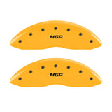 MGP 2 Caliper Covers Engraved Front MGP Yellow Finish Black Char 2005 Chevy Silverado 1500 - 14238FMGPYL