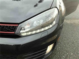 Spyder Volkswagen Golf/GTI 10-13 Projector Headlights Halogen Model- DRL Blk PRO-YD-VG10-DRL-BK - 5012111