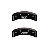 MGP 4 Caliper Covers Engraved Front Mustang Engraved Rear SN95/GT Black finish silver ch - 10095SMG1BK