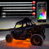 XK Glow Million Color XKCHROME App Controlled Offroad UTV Kit 2x24In Tube + 10x12In Tube + 16xPods - XK-UTV-STA