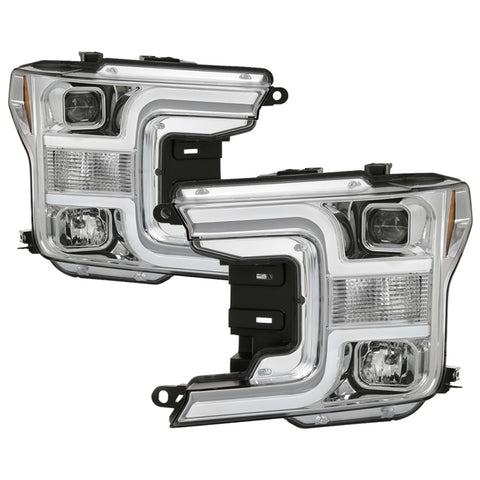 Spyder Signature Ford F150 18-19 (Halogen Model) Projector Headlights - Chrome (PRO-YD-FF15018-LB-C) - 5086617