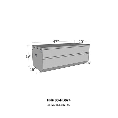 Westin/Brute Chest 47in - Aluminum - 80-RB674