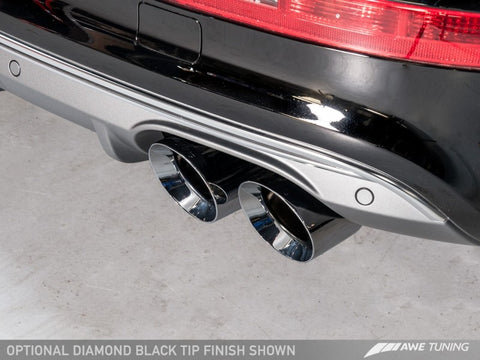 AWE Tuning Audi 8R SQ5 Touring Edition Exhaust - Quad Outlet Diamond Black Tips - 3015-43056