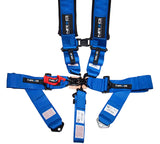 NRG SFI 16.1 5PT 3in. Padded Seat Belt Harness / Latch Link - Blue - SBH-5PCBL-620