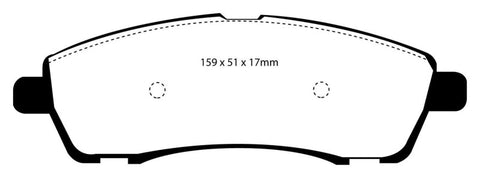 EBC 00-02 Ford Excursion 5.4 2WD Yellowstuff Rear Brake Pads - DP41603R