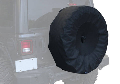 Rampage 2018-2019 Jeep Wrangler(JL) Sport 2-Door Tire Cover w/Cam Slot 33in -35in - Black - 773565