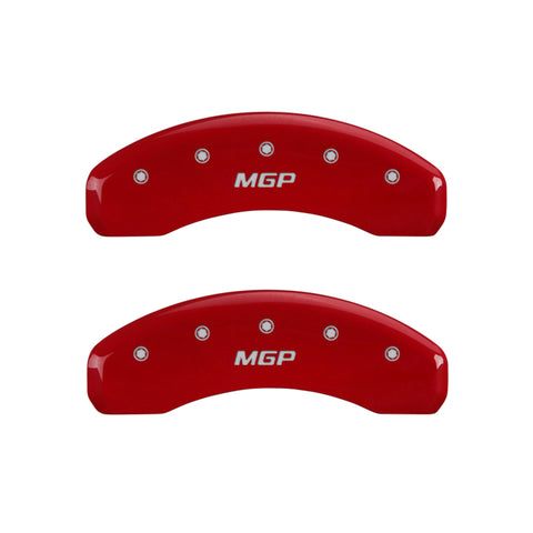 MGP 4 Caliper Covers Engraved Front & Rear MGP Yellow finish black ch - 13009SMGPYL