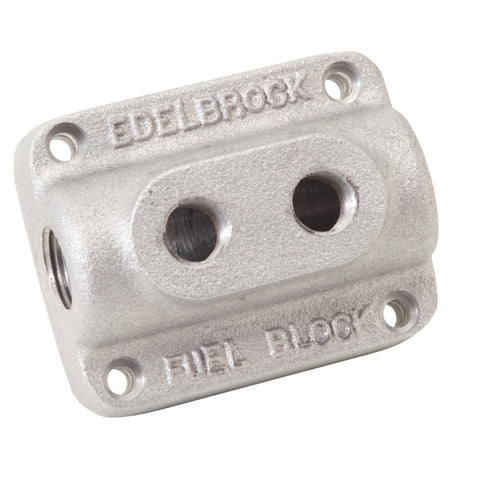 Edelbrock Fuel Block Dual Carburetor As Cast - 1280