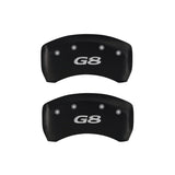 MGP 4 Caliper Covers Engraved Front Pontiac Engraved Rear G8 Red finish silver ch - 18011SPG8RD