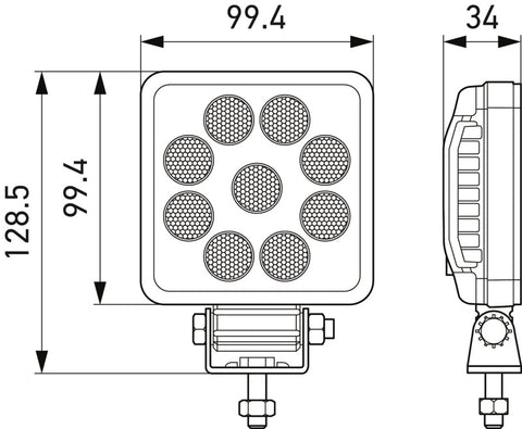 Hella ValueFit LED Work Light PS1000 LED MV CR LT - 357114002