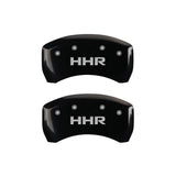 MGP 4 Caliper Covers Engraved Front & Rear HHR Black finish silver ch - 14224SHHRBK