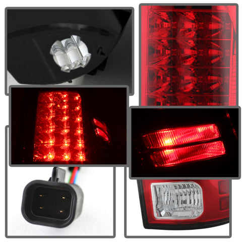 Spyder Dodge Ram 1500 13-14 13-14 LED Tail Lights LED Model only - Red Clear ALT-YD-DRAM13-LED-RC - 5077547