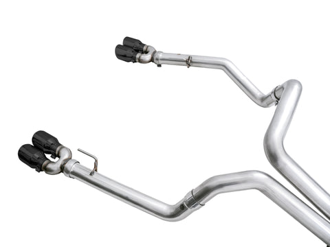 AWE Tuning 4th Gen GM 1500 6.2L 0FG Catback Split Rear Exit (w/ Bumper Cutouts) - Quad Diamond Tips - 3015-43204