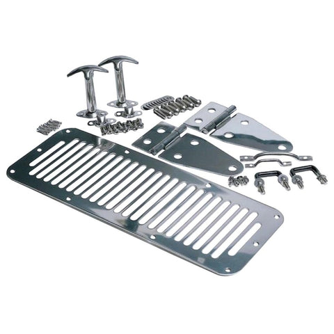 Rampage 1978-1983 Jeep CJ5 Hood Set - Stainless - 7499