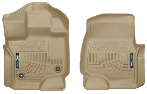 Husky Liners 15-23 Ford F-150 Super/Super Crew Cab WeatherBeater Tan Front Floor Liners - 18363