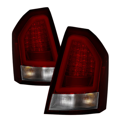 Spyder Chrysler 300C 08-10 V2 Light Bar LED Tail Lights - Red Clear ALT-YD-C308V2-LED-RC - 5083395