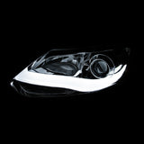 ANZO 2012-2014 Ford Focus Projector Headlights w/ Plank Style Design Black - 121490