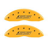 MGP 4 Caliper Covers Engraved Front & Rear Gen 5/SS Yellow finish black ch - 14231SSS5YL