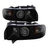 Spyder Dodge Ram 1500 94-01 Sport Projector Headlights LED Halo LED Blk Smke PRO-YD-DR94-HL-AM-BSM - 5078414