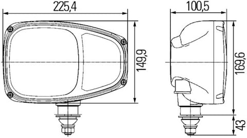 Hella Headlamp ES FAPO BL RE 0GR MG12 DT 1EE - 996174261