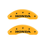 MGP 4 Caliper Covers Engraved Front Honda Rear H Logo Yellow Finish Black Char 2004 Honda Accord - 20196SHOHYL