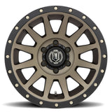 ICON Compression 17x8.5 6x5.5 0mm Offset 4.75in BS 106.1mm Bore Bronze Wheel - 2017858347BR