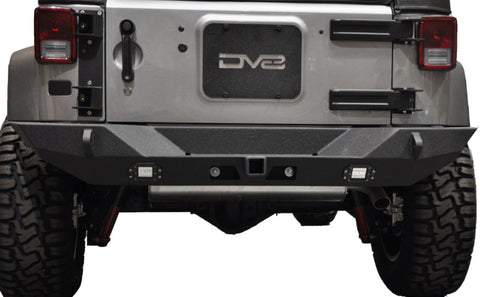 DV8 Offroad 07-18 Jeep Wrangler JK Full Length Rear Bumper w/ Lights - RBSTTB-10