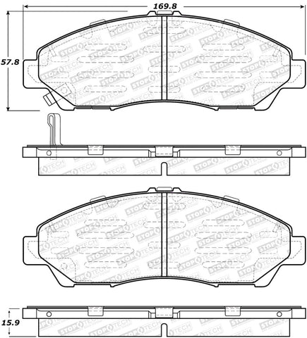 StopTech Street Brake Pads - Front/Rear - 308.13780