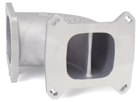 Edelbrock High Flow Intake Elbow 95mm Throttle Body to Square-Bore Flange As-Cast Finish - 3849