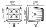 Hella HVF Cube 4 LED Off Road Kit - 357204831