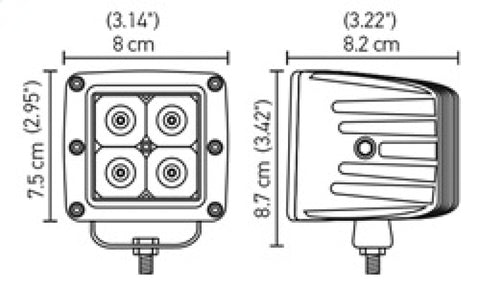 Hella HVF Cube 4 LED Off Road Kit - 357204831