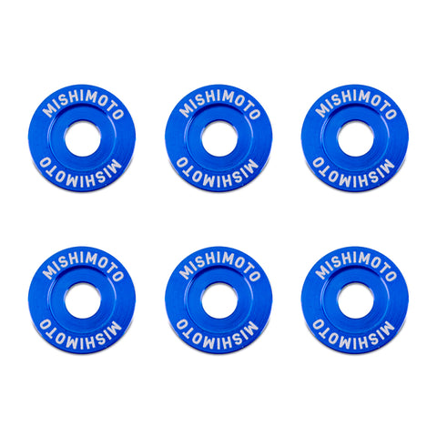 Mishimoto Small Fender Washer Kit (6pcs) - Blue - MMFW-SM-6BL