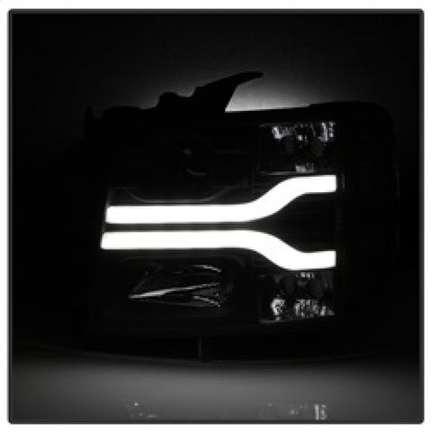 Spyder Chevy Silverado 1500 07-13 Version 3 Projector Headlights - Black PRO-YD-CS07V3-LBDRL-BK - 5083609