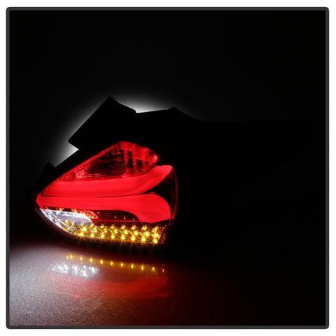 Spyder 15-17 Ford Focus Hatch LED Tail Lights w/Indicator/Reverse - Red Clr (ALT-YD-FF155D-LED-RC) - 5085726