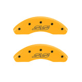 MGP 4 Caliper Covers Engraved Front & Rear Impala Style/Ss Yellow Finish Blk Char 2000 Chevy Impala - 14050SSS2YL