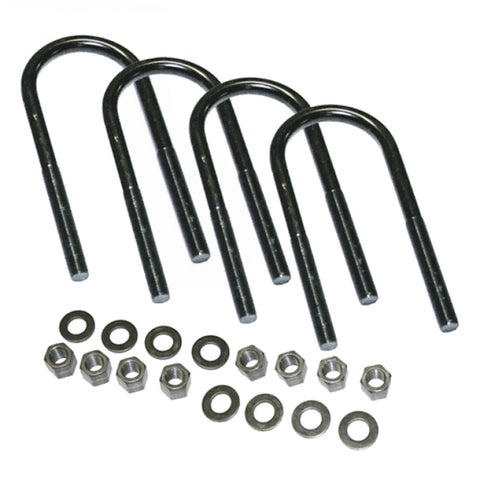 Superlift U-Bolt 4 Pack 5/8x3-5/8x16 Round w/ Hardware - 11664