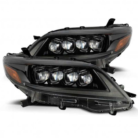 AlphaRex 11-21 Toyota Sienna LUXX LED Proj Headlights Plank Style Alpha Black w/Seq Signal/DRL - 880767