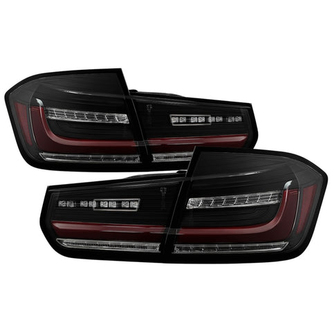 Spyder BMW 3 Series F30 2012-2018 Full LED Tail Lights (ALT-YD-BMWF3012-SEQ-BSM) - Black Smoke - 5088314