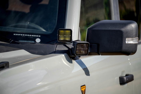 DV8 Offroad 2021 Ford Bronco A Pillar Dual Light Pod Drop Mounts - LBBR-08