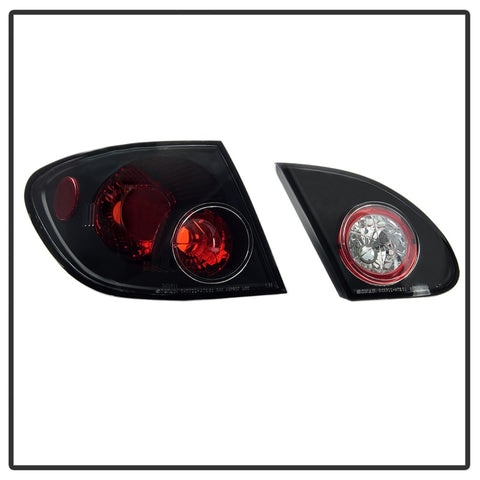 Spyder Toyota Corolla 03-08 Euro Style Tail Lights Black ALT-YD-TC03-BK - 5007339