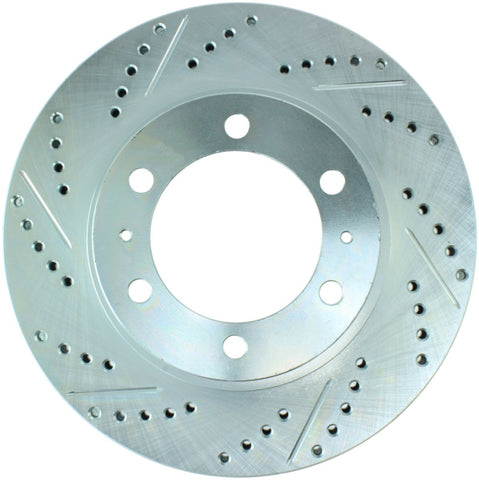 StopTech Select Sport 12-14 Toyota FJ Cruiser SportStop Slotted & Drilled Front Right Rotor - 227.44129R